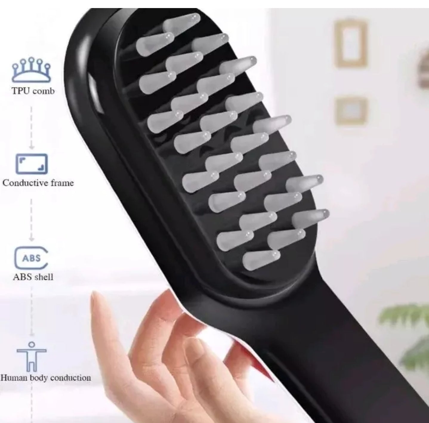 Phototherapy Laser Infrared hair growth stimulation Scalp Massager Brush