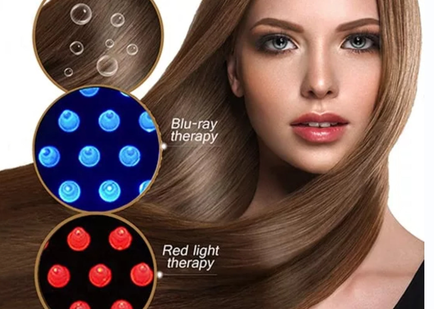 Phototherapy Laser Infrared hair growth stimulation Scalp Massager Brush