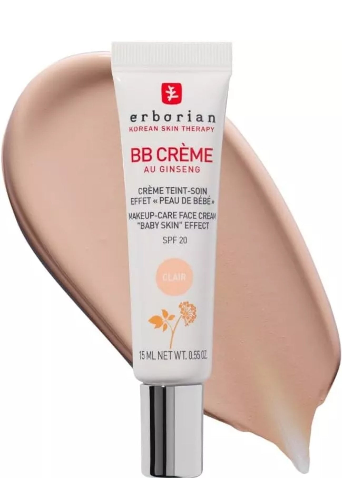 Erborian - BB Cream With Ginseng - Complexion Cream - "Baby Skin" Effect 15ml NUDE
