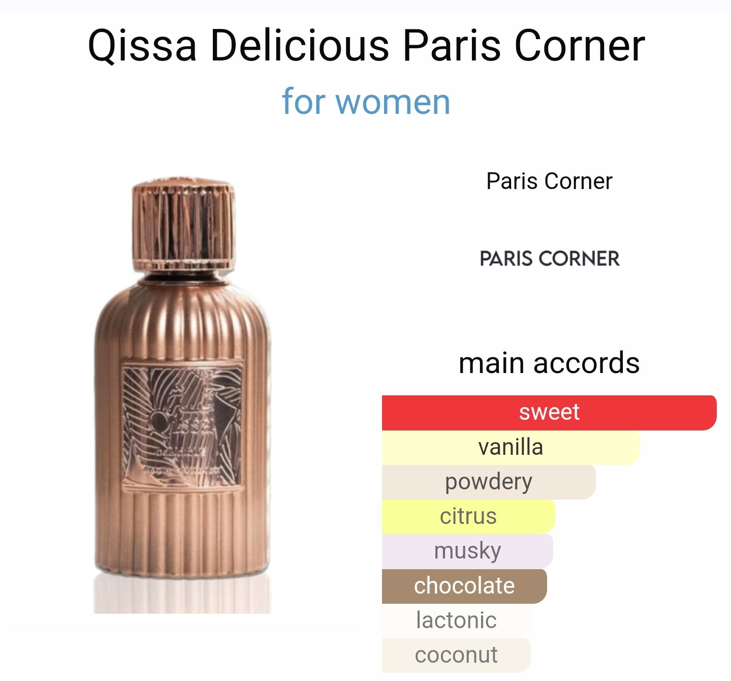 QISSA - Paris Corner Oriental Collection Qissa Delicious EDP 100ml