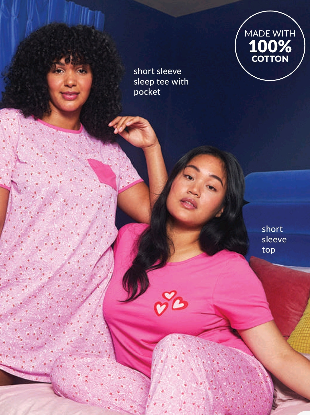 Valentine's Shell Night Wear Pink
