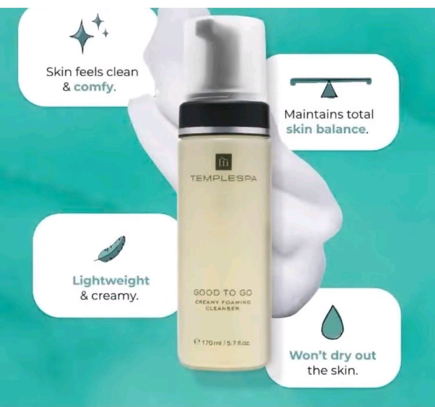 GOOD TO GO Foaming Face Cleanser & Wash