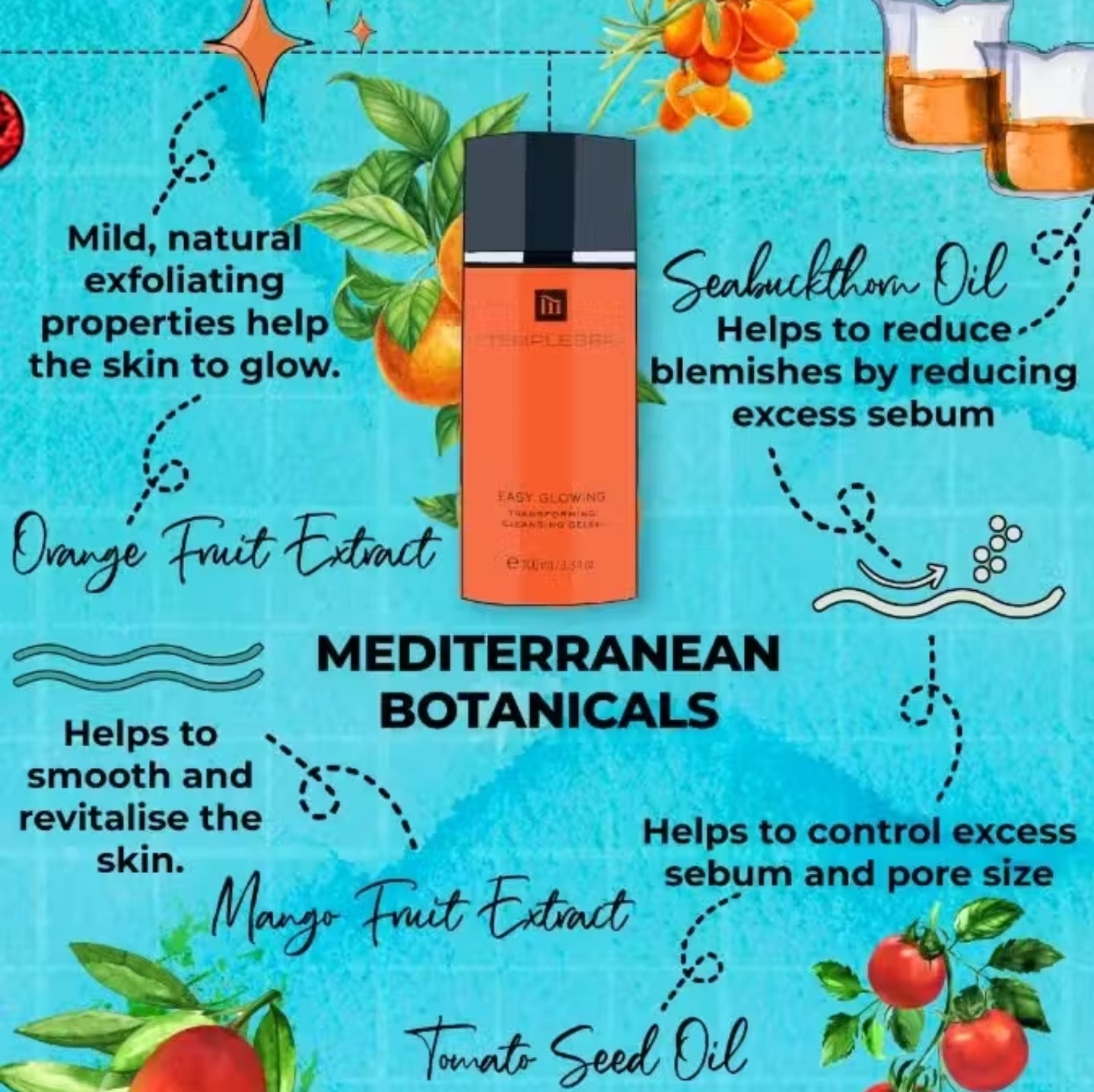 EASY GLOWING Vitamin C Facial Cleanser All skin types Anti-blemishes Anti-Aging Collagen boosting
