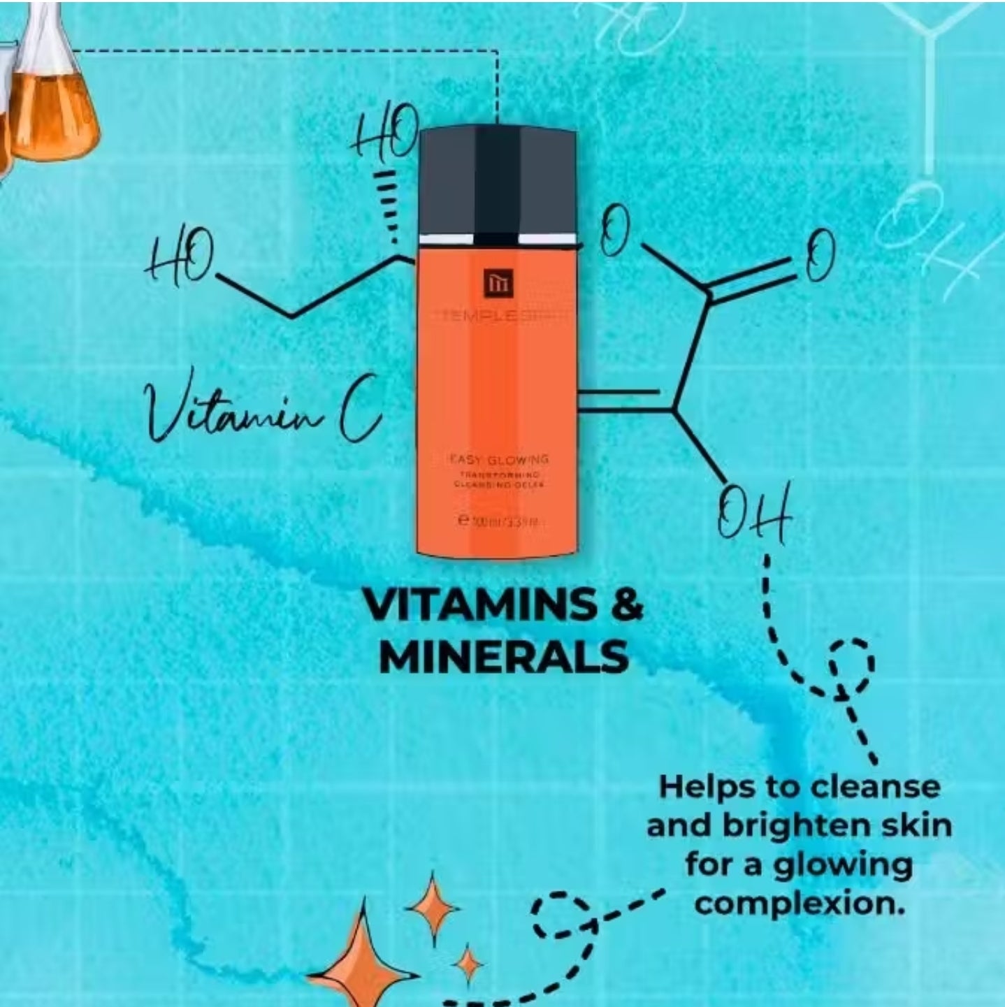 EASY GLOWING Vitamin C Facial Cleanser All skin types Anti-blemishes Anti-Aging Collagen boosting