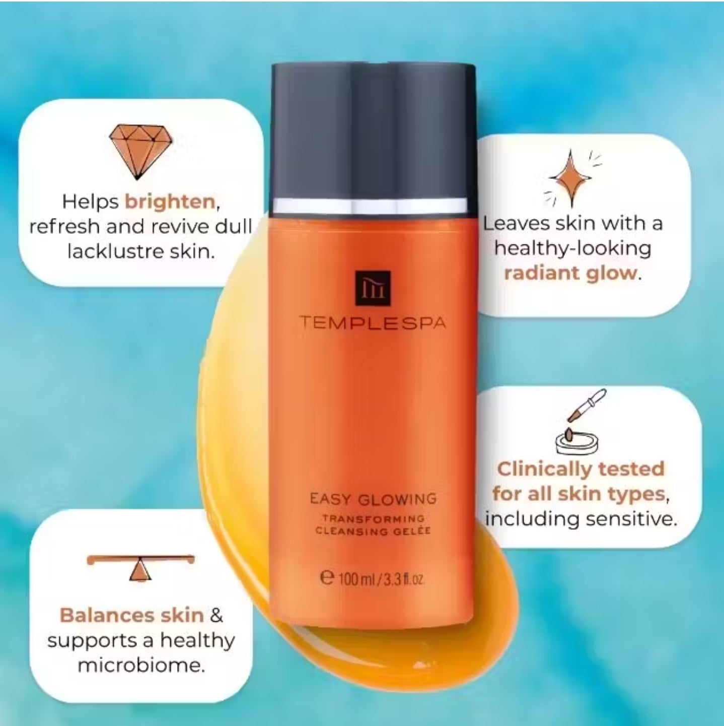 EASY GLOWING Vitamin C Facial Cleanser All skin types Anti-blemishes Anti-Aging Collagen boosting