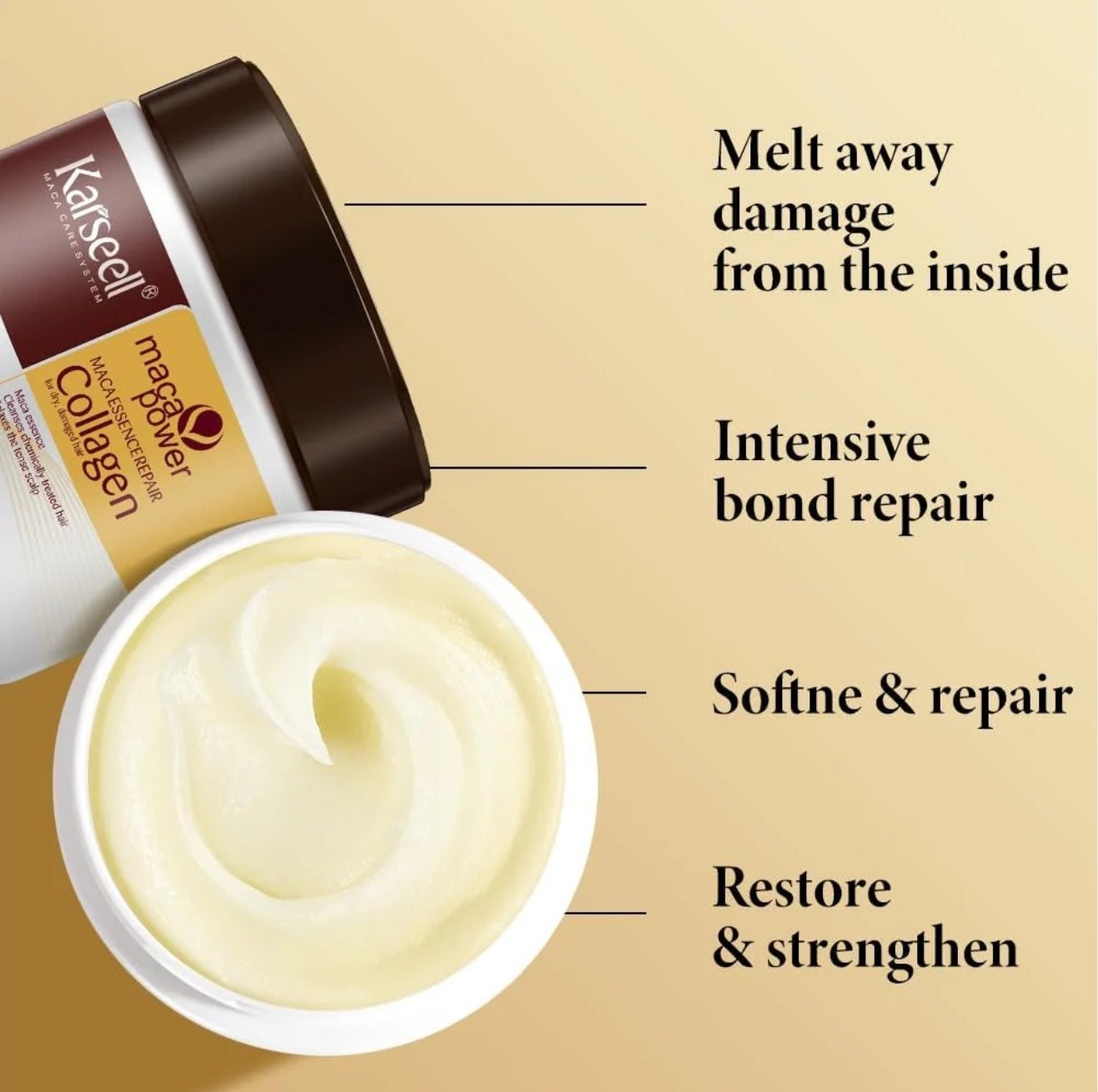 Karseell Collagen Hair Mask - Deep Repair & Conditioning for All Hair Types