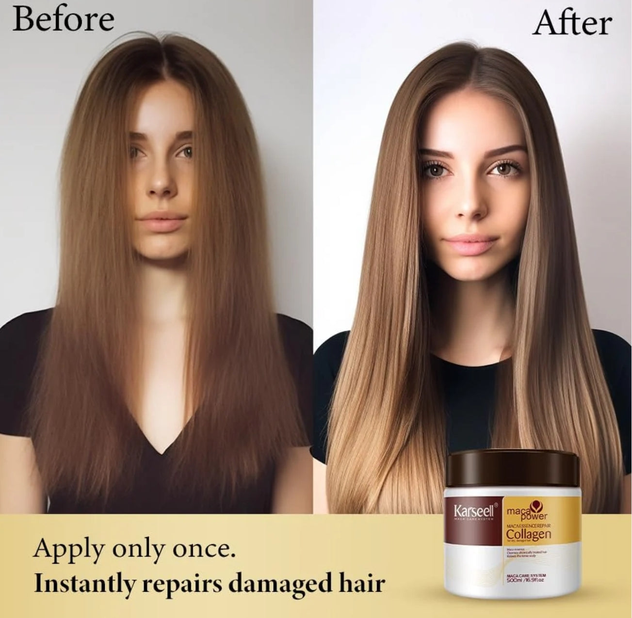 Karseell Collagen Hair Mask - Deep Repair & Conditioning for All Hair Types