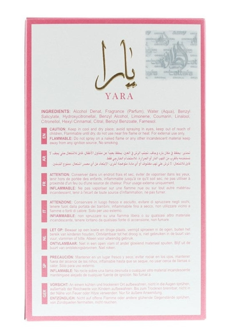 Lattafa Yara Candy Eau De Parfum 100ml Spray
