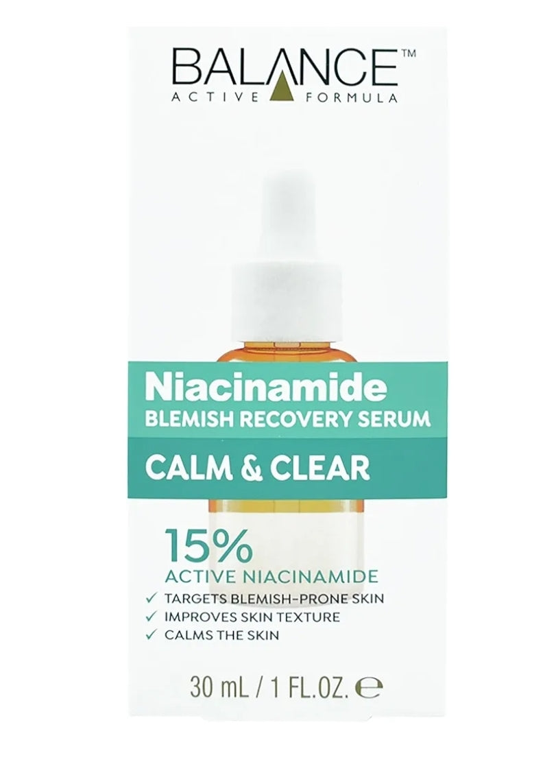 Balance Active Formula Niacinamide Blemish Recovery Serum - 15% Niacinamide for Clear Skin - 30ml