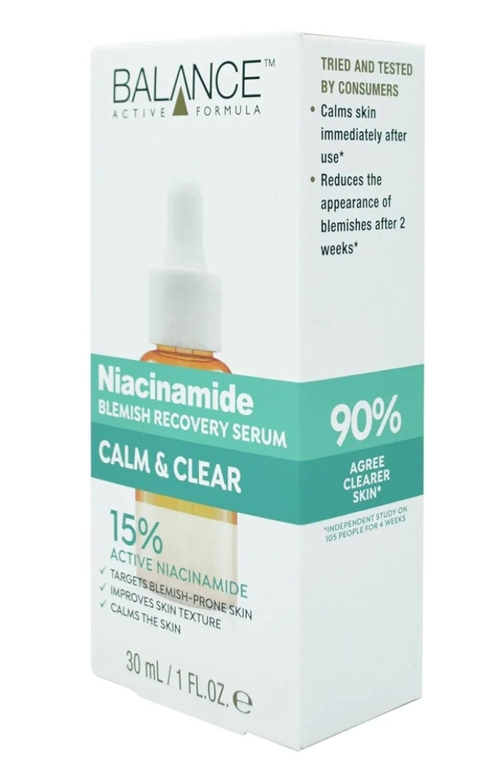 Balance Active Formula Niacinamide Blemish Recovery Serum - 15% Niacinamide for Clear Skin - 30ml