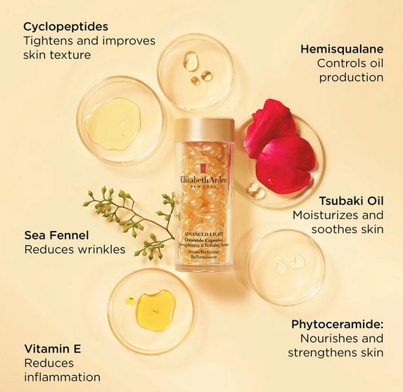 Advanced Light Ceramide Capsules Strengthening & Refining Serum By Elizabeth Arden - 60 Capsules