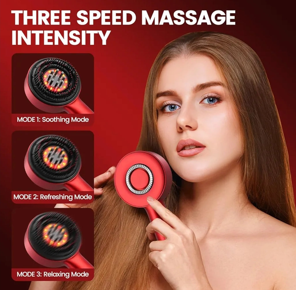 3 in 1 Electric Scalp Massager with IPX7 Waterproof,Cordless Red Light Hair Massager,Scalp Massage Comb,Hair Oil Applicator,Hair Massager to Stimulate Hair Growth