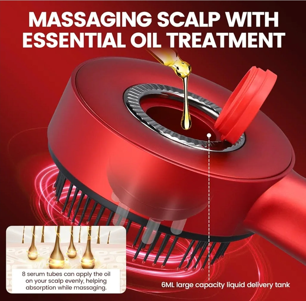 3 in 1 Electric Scalp Massager with IPX7 Waterproof,Cordless Red Light Hair Massager,Scalp Massage Comb,Hair Oil Applicator,Hair Massager to Stimulate Hair Growth