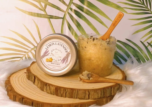 Lemon Lavender Body Scrub- Handmade In USA- Organic
