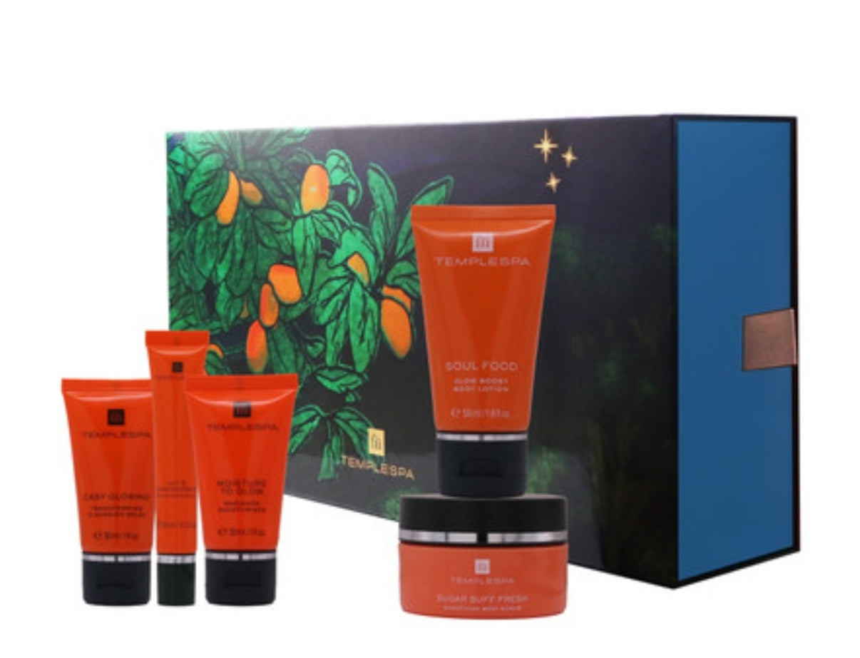 TIME TO GLOW Total Glow-Up Full Glow Kit Face and Body care Gift set