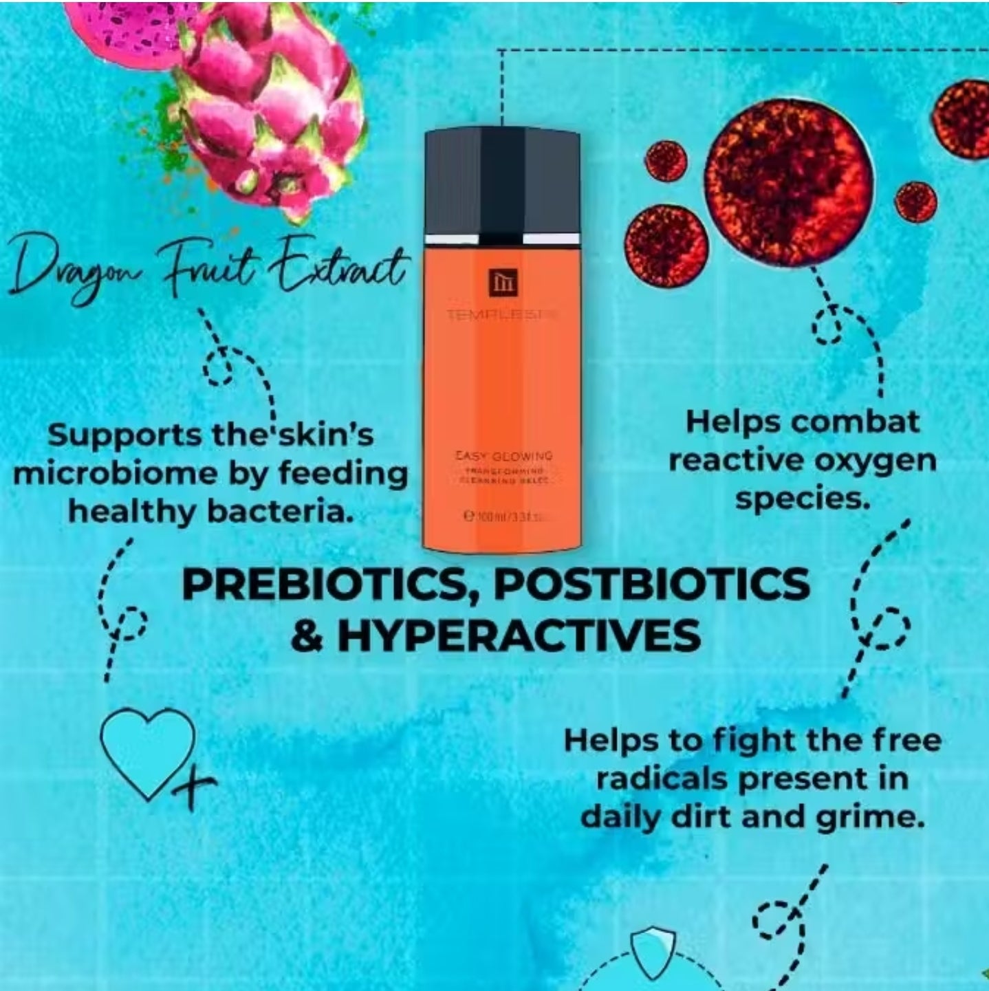 EASY GLOWING Vitamin C Facial Cleanser All skin types Anti-blemishes Anti-Aging Collagen boosting