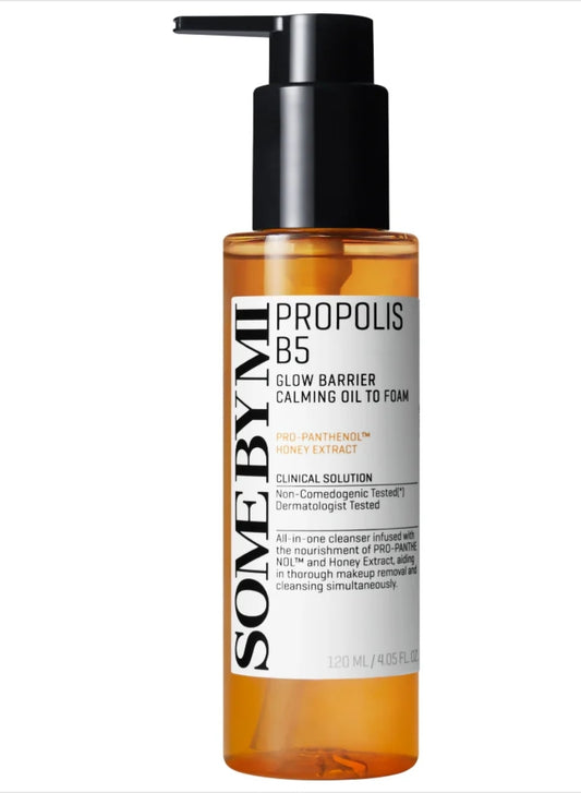 Some By Mi Propolis B5 Glow Barrier Calming Oil to Foam Cleanser 120ml