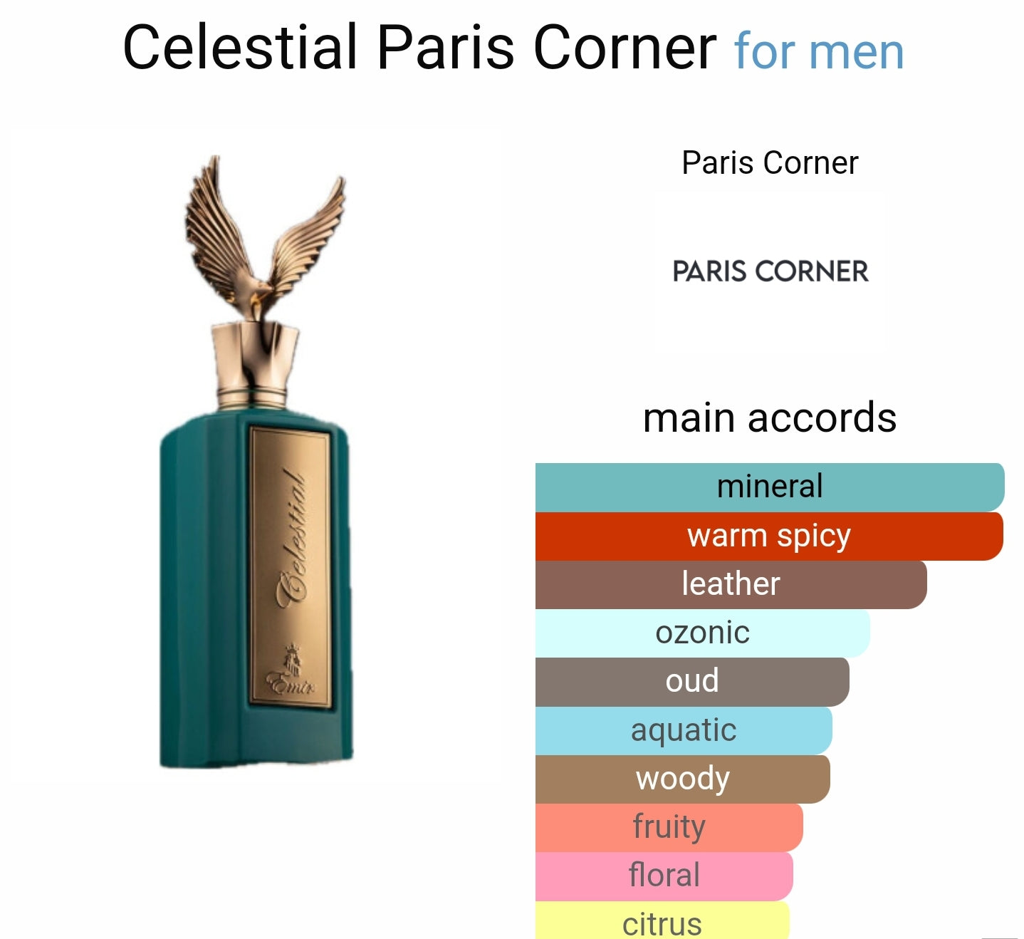 Celestial Emir Perfume - Paris Corner 100ml EDP For Him