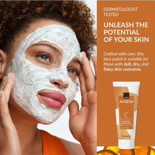 ANEW Radiance Maximising Microdemabrasion 75ml Vitamin C Antioxidant Exfoliating Scrub