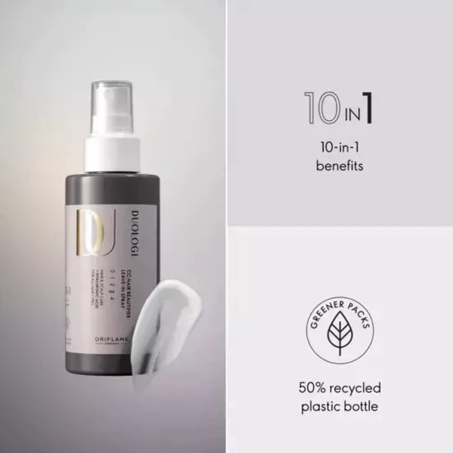 CC Hair Beautifier Leave-in Spray Detangler Anti Frizz Split Ends +StylerPRO Detangler Brush Set